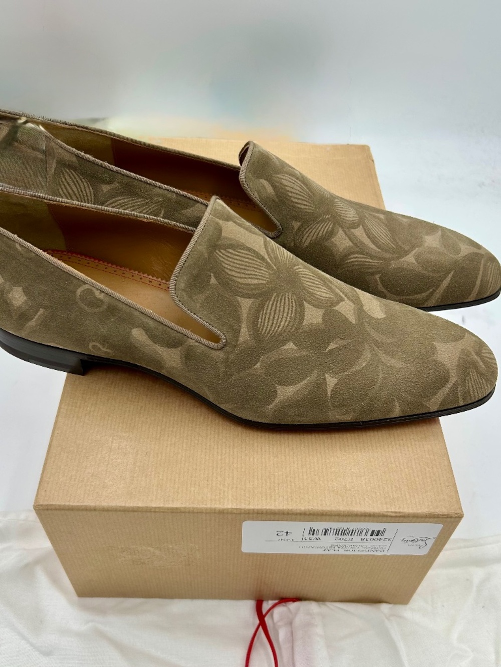 Men’s Christian Louboutin Dandelion Floral Suede Loafers. Size 42/9 US.